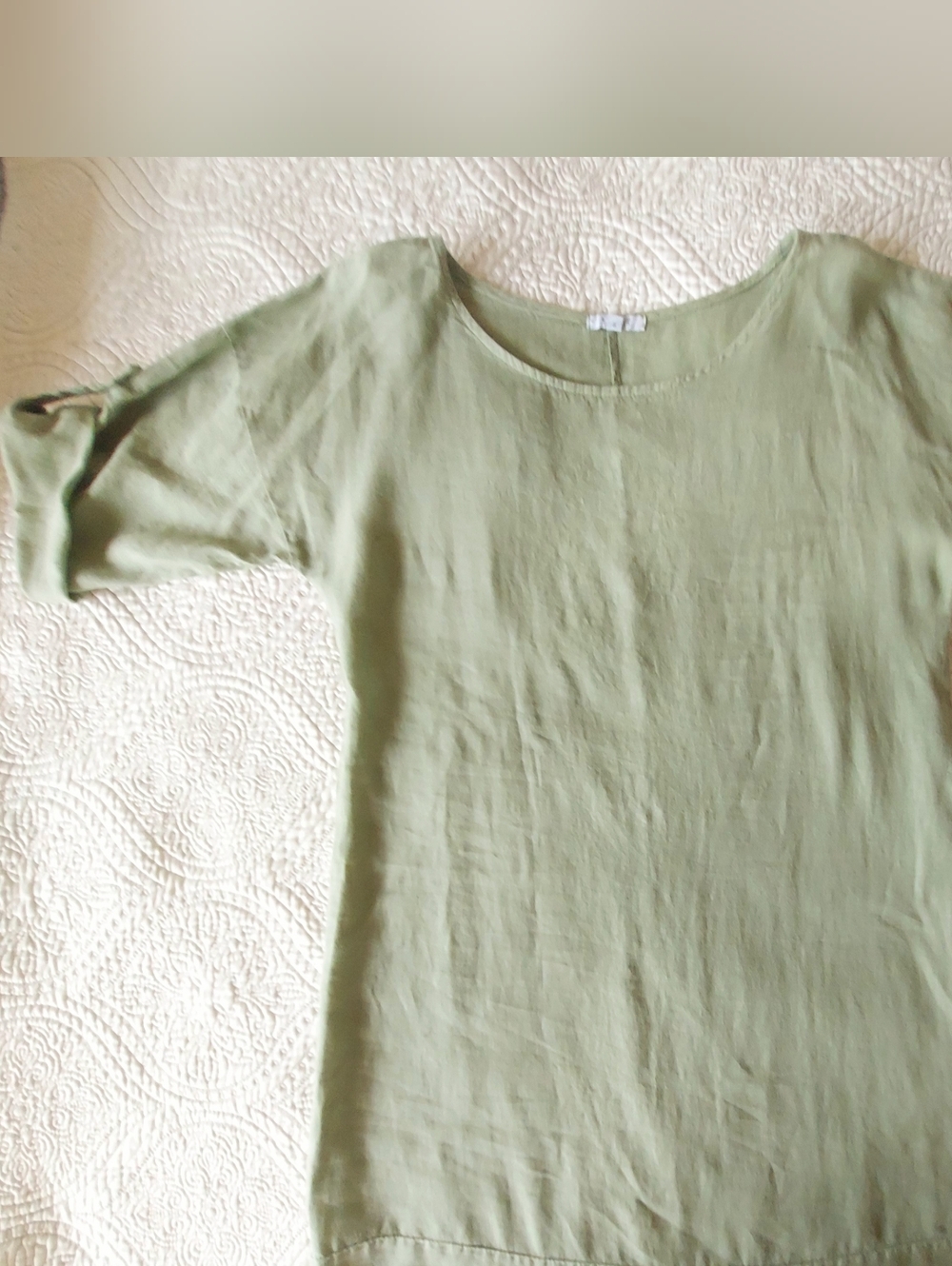 Rosemarine Tunic — 100% Linen, Olive (Italy) size S